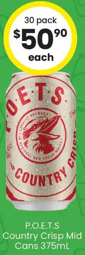 The Bottle O P.O.E.T.S Country Crisp Mid Cans offer