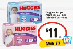 IGA Huggies Nappy Pants 24-36 Pack offer