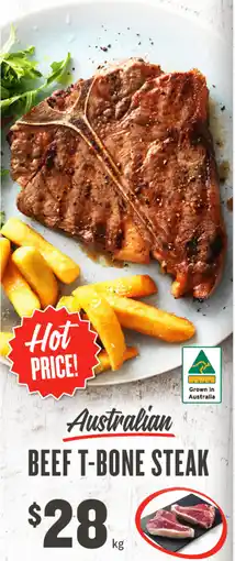 IGA Beef t-bone steak offer