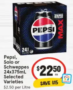 IGA Pepsi, Solo or Schweppes offer