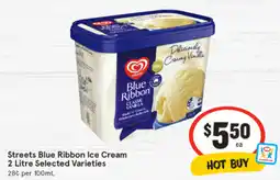 IGA Streets Blue Ribbon Ice Cream offer