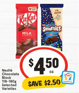 IGA Nestlé Chocolate Block offer