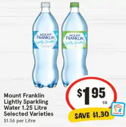 IGA Mount Franklin Lightly Sparkling Water offer