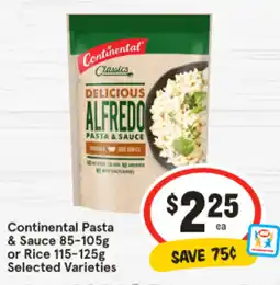 IGA Continental Pasta & Sauce offer