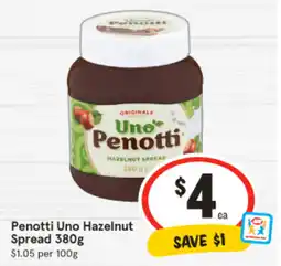 IGA Penotti Uno Hazelnut Spread offer