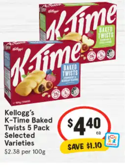 IGA Kellogg's K-Time Baked Twists 5 Pack offer