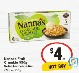 IGA Nanna's Fruit Crumble offer