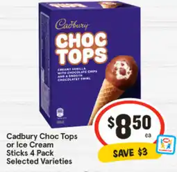 IGA Cadbury Choc Tops or Ice Cream offer