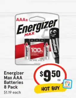 IGA Energizer Max AAA Batteries offer