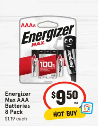 IGA Energizer Max AAA Batteries offer
