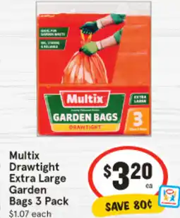 IGA Multix Drawtight Extra Large Garden Bags 3 Pack offer