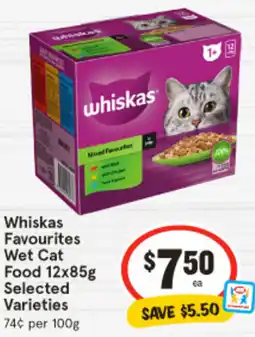 IGA Whiskas Favourites Wet Cat Food offer