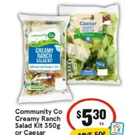 IGA Community Co Creamy Ranch Salad Kit or Caesar offer