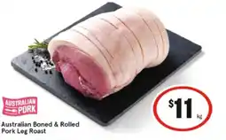 IGA Australian Boned & Rolled Pork Leg Roast offer