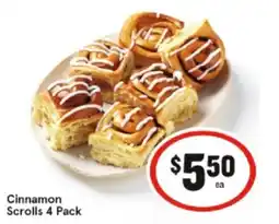 IGA Cinnamon Scrolls 4 Pack offer