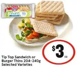 IGA Tip Top Sandwich or Burger Thin offer