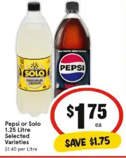IGA Pepsi or Solo offer