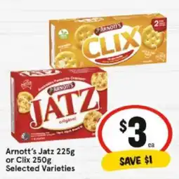 IGA Arnott's Jatz or Clix offer