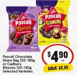 IGA Pascall Chocolate Share Bag or Cadbury offer