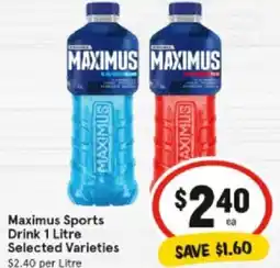 IGA Maximus Sports Drink offer