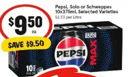 IGA Pepsi, Solo or Schweppes offer