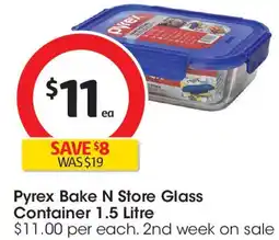 Coles Pyrex Bake N Store Glass Container offer