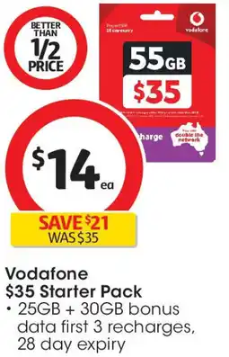 Coles Vodafone Starter Pack offer