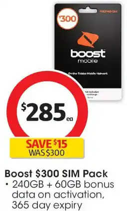 Coles Boost SIM Pack offer