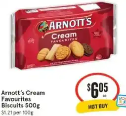 IGA Arnott's Cream Favourites Biscuits offer