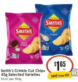 IGA Smith's Crinkle Cut Chips offer