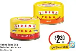 IGA Sirena Tuna offer
