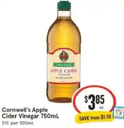 IGA Cornwell's Apple Cider Vinegar offer