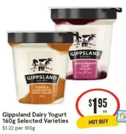 IGA Gippsland Dairy Yogurt offer