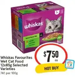 IGA Whiskas Favourites Wet Cat Food offer