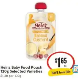 IGA Heinz Baby Food Pouch offer