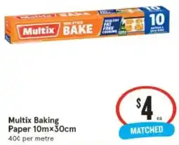 IGA Multix Baking Paper offer