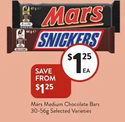 Foodworks Mars Medium Chocolate Bars offer