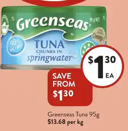 Foodworks Greenseas Tuna offer