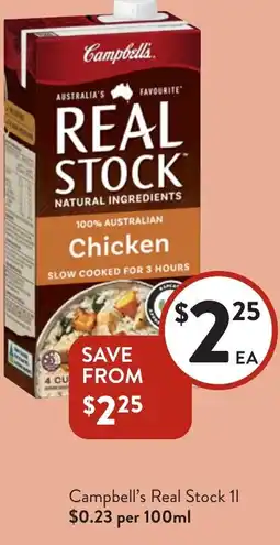 Foodworks Campbell's Real Stock offer