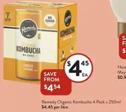 Foodworks Remedy Organic Kombucha offer