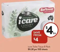 Foodworks icare Toilet Tissue offer