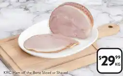 Foodworks KRC Ham off the Bone Sliced or Shaved offer