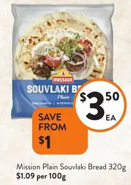 Foodworks Mission Plain Souvlaki Bread offer