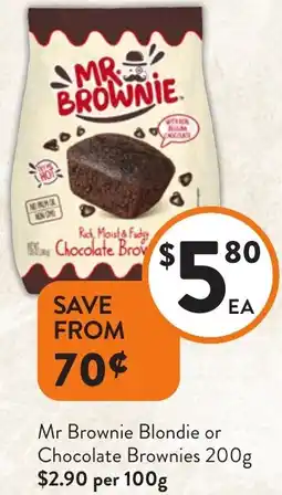 Foodworks Mr Brownie Blondie or Chocolate Brownies offer