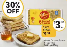Foodworks Golden Crumpet Squares offer