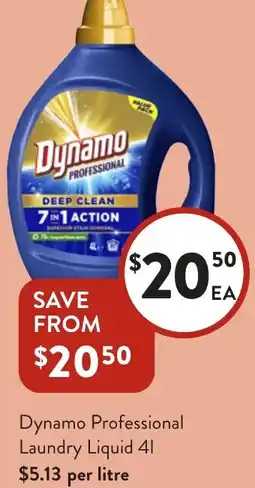 Foodworks Dynamo Professional Laundry Liquid offer