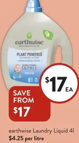 Foodworks earthwise Laundry Liquid offer
