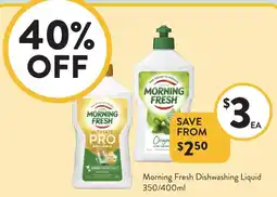 Foodworks Morning Fresh Dishwashing Liquid offer