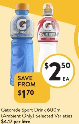 Foodworks Gatorade Sport Drink offer