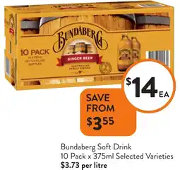 Foodworks Bundaberg Soft Drink offer